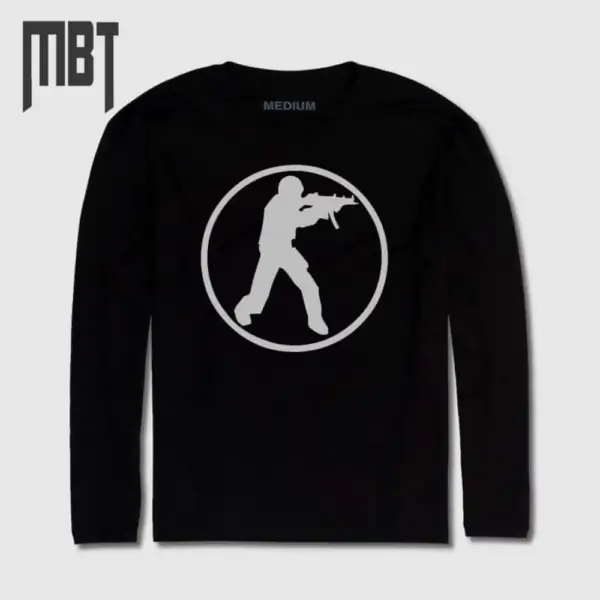 Counter Strike Long Sleeve T-Shirt, Counter Strike Logo Long Sleeve Tee-Shirt