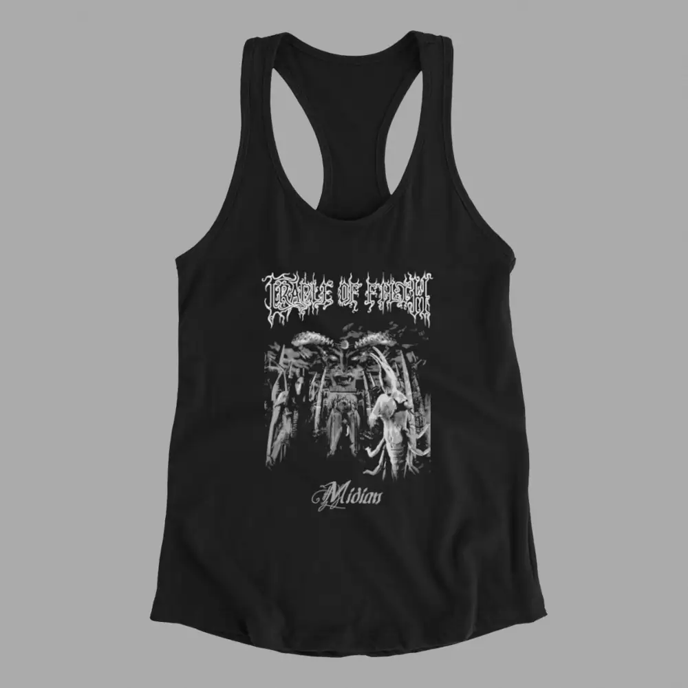 Cradle Of Filth Tank Top, Cradle Of Filth Midian Black Athlete