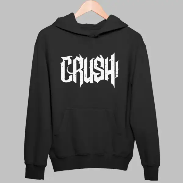 Crush Hoodie, Crush Logo Black Sweatshirt