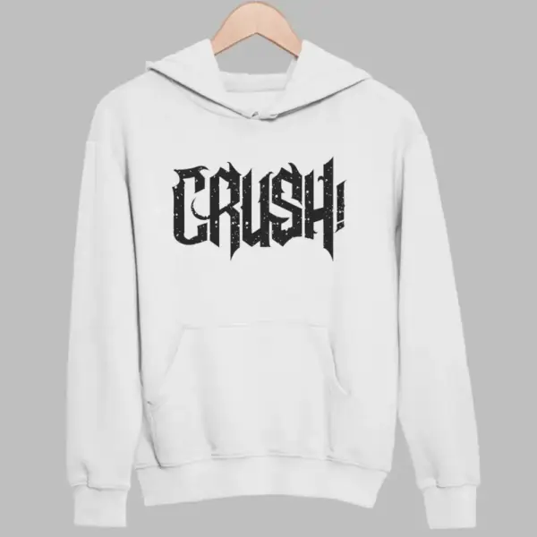 Crush Hoodie, Crush Logo White Sweatshirt