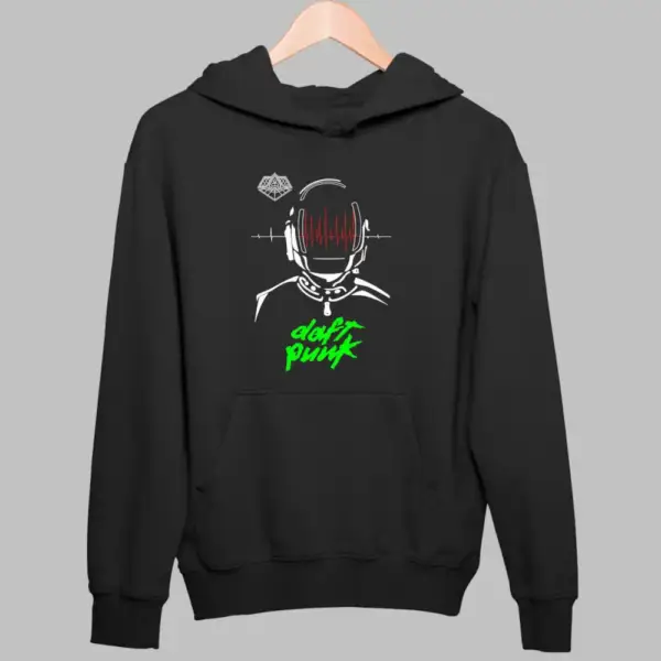 Daft Punk Hoodie, Daft Punk Artwork Black Sweatshirt