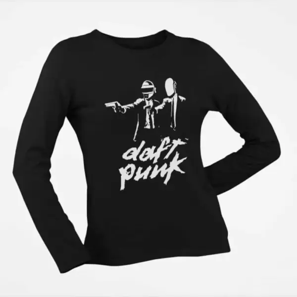 Daft Punk Band Long Sleeve T-Shirt, Daft Punk Logo Long Sleeve Tee-Shirt #4