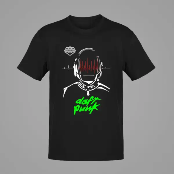 Daft Punk T-Shirt, Daft Punk Artwork Black T-Shirt