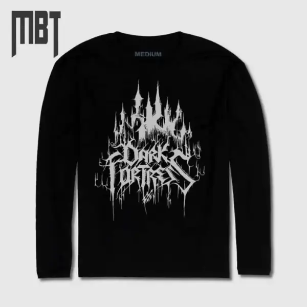 Dark Fortress Band Long Sleeve T-Shirt, Dark Fortress Logo Long Sleeve Tee-Shirt