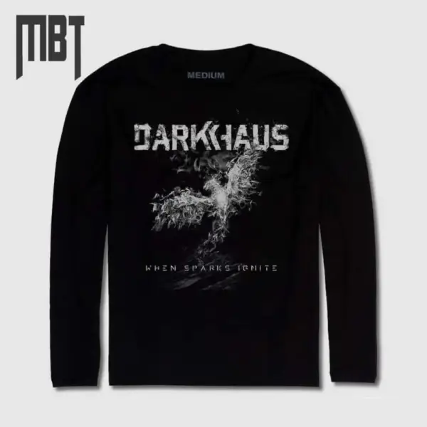 Darkhaus Band Long Sleeve T-Shirt, Darkhaus When Sparks Ignite Cover Long Sleeve Tee-Shirt