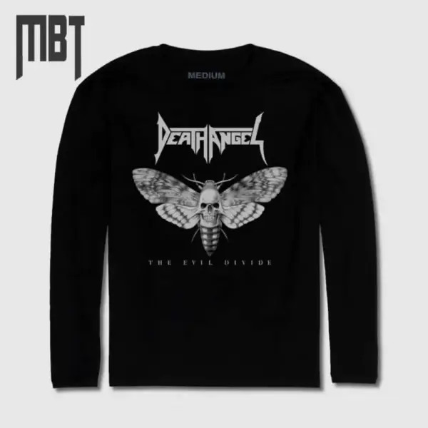 Death Angel Band Long Sleeve T-Shirt, Death Angel The Evil Divide Cover Long Sleeve Tee-Shirt