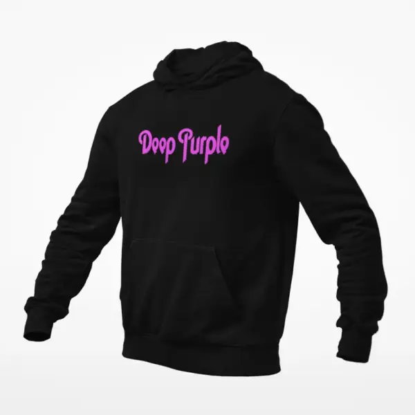 Deep Purple Hoodie, Deep Purple Logo Black Hoodie