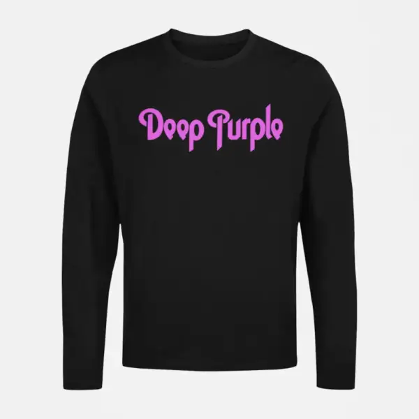 Deep Purple Longsleeve T-Shirt, Deep Purple Logo Black Long Sleeve