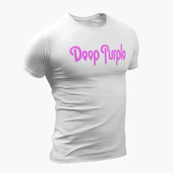 Deep Purple T-Shirt, Deep Purple Logo White T-Shirt