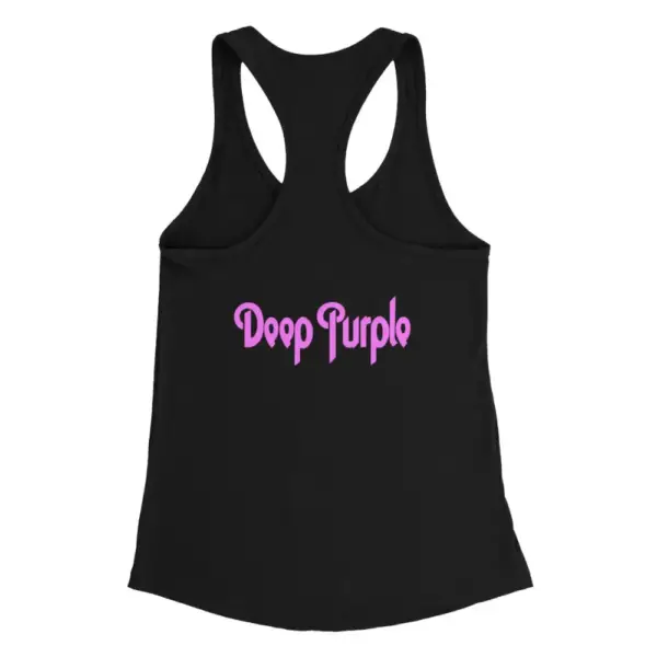 Deep Purple Tank Top, Deep Purple Logo Black Tank Top - Image 2