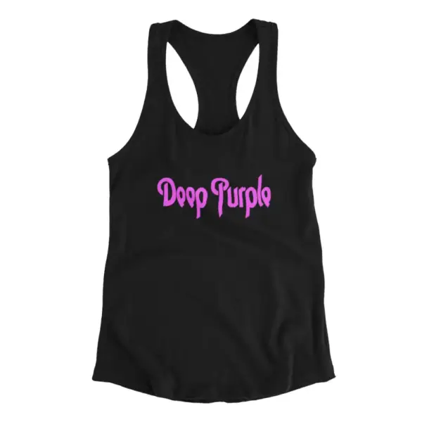 Deep Purple Tank Top, Deep Purple Logo Black Tank Top