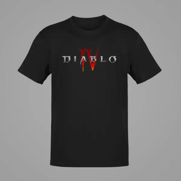 Diablo 4 T-Shirt, Diablo IV Logo Black T-Shirt