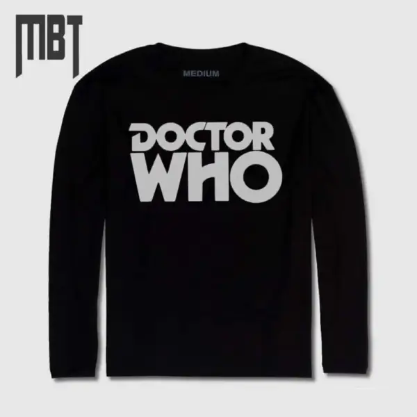 Doctor Who Long Sleeve T-Shirt, Doctor Who Logo Long Sleeve Tee-Shirt