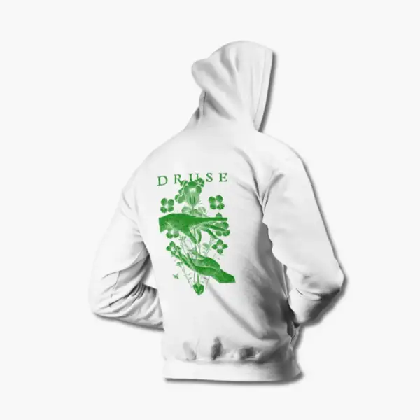Druse Hoodie, Druse Artwork White Hoodie - Image 2