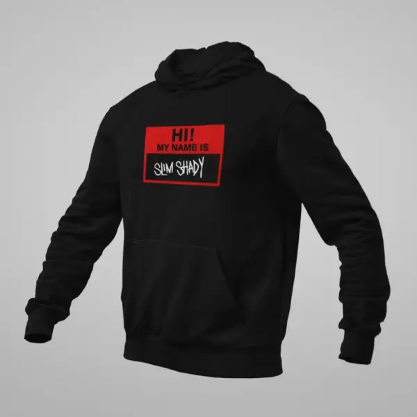 Eminem Hoodie, My Name Is Slim Shady Black Sweatshirt