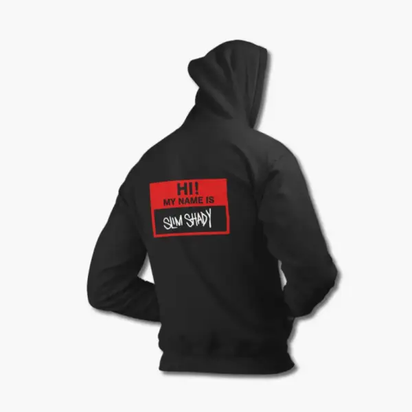 Eminem Hoodie, My Name Is Slim Shady Black Sweatshirt - Image 2