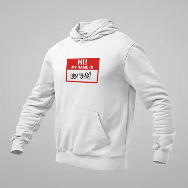 Eminem Hoodie, My Name Is Slim Shady White Sweatshirt
