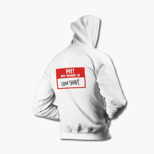 Eminem Hoodie, My Name Is Slim Shady White Sweatshirt - Image 2