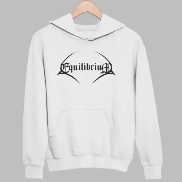 Equlibrium Hoodie, Equlibrium Logo White Hoodie