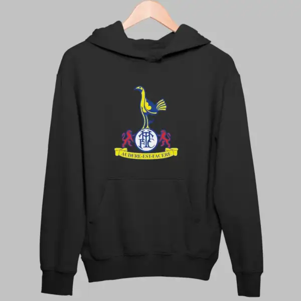 FC Tottenham Hotspur Hoodie, FC Tottenham Hotspur Logo Black Sweatshirt