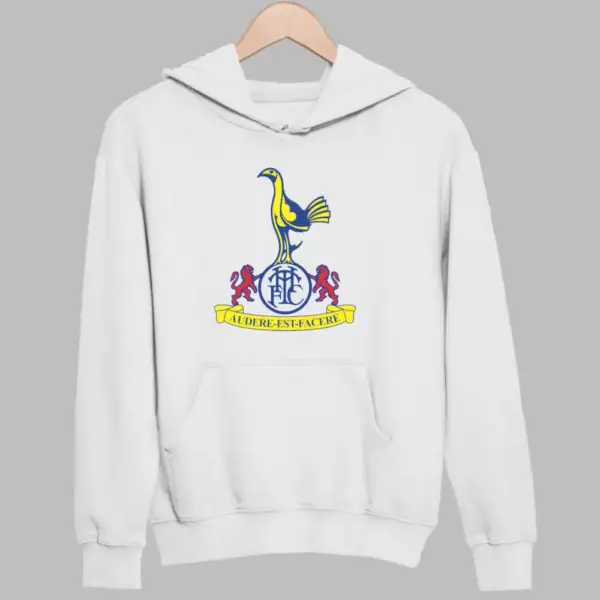 FC Tottenham Hotspur Hoodie, FC Tottenham Hotspur Logo White Sweatshirt
