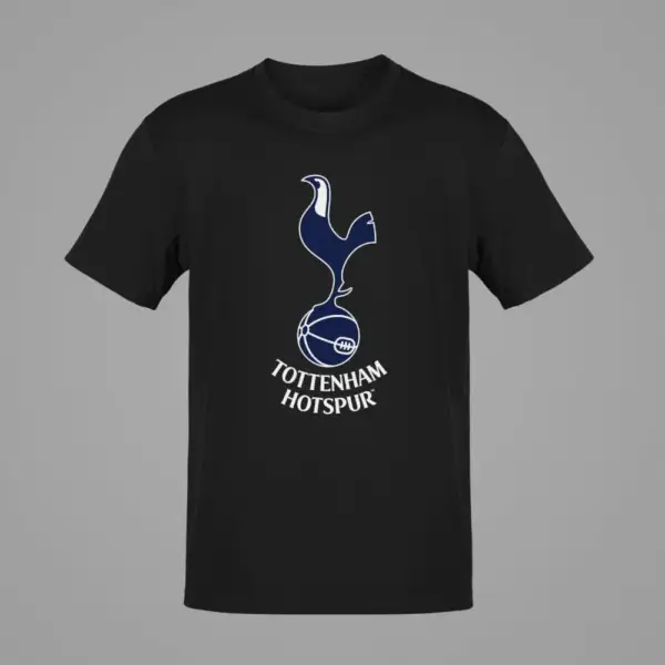 FC Tottenham Hotspur T-Shirt, FC Tottenham Hotspur Logo Black T-Shirt