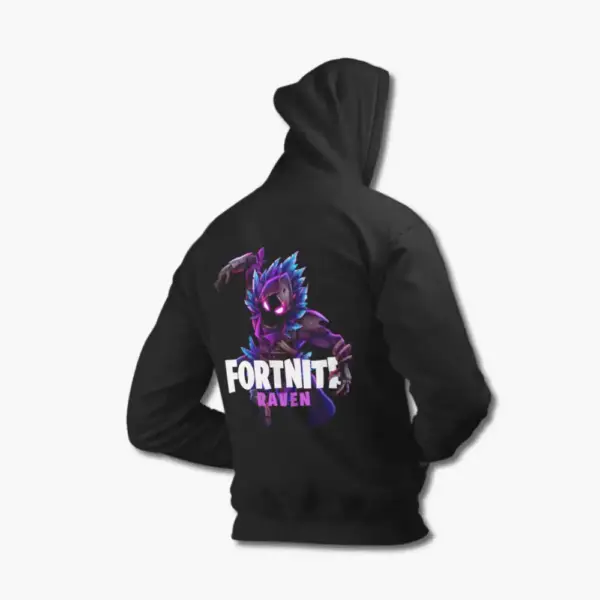 Fortnite Hoodie, Fortnite Raven Black Hoodie - Image 2