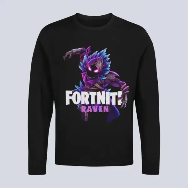 Fortnite Longsleeve T-Shirt, Fortnite Raven Black Long Sleeve