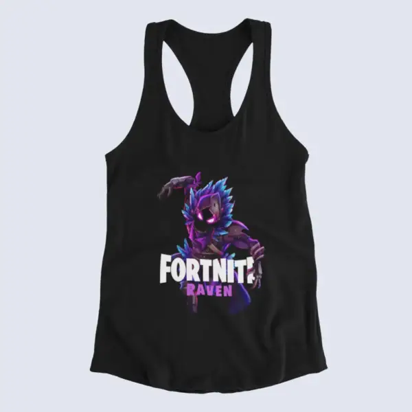 Fortnite Tank Top, Fortnite Raven Black Tank Top