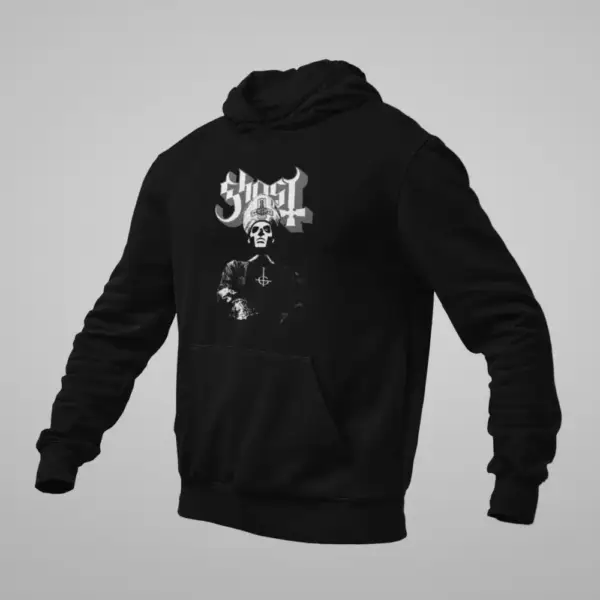 Ghost Hoodie, Ghost Artwork Black Sweatshirt
