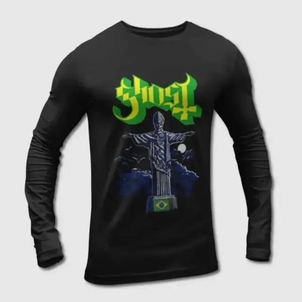 Ghost Long Sleeve T-Shirt, Ghost in Brazilia Long Sleeve T-Shirt