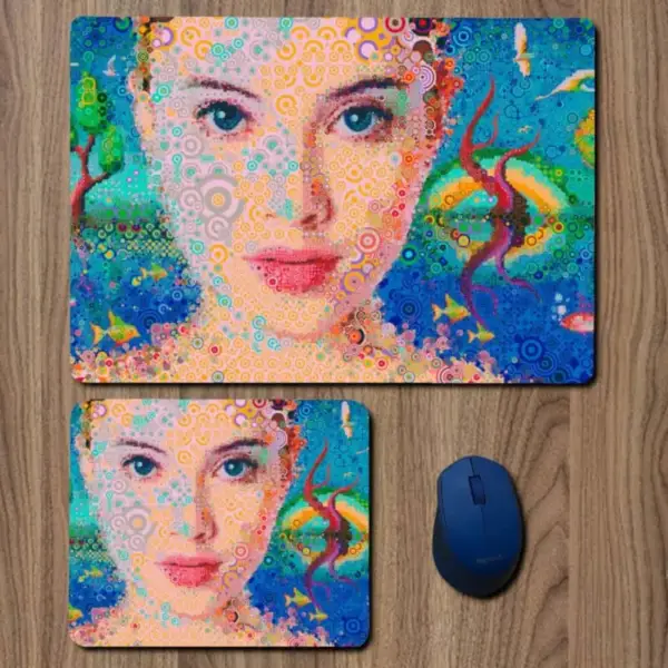 Girl Collage Mouse Pad, Girl Collage Large Mousepad for Gamers