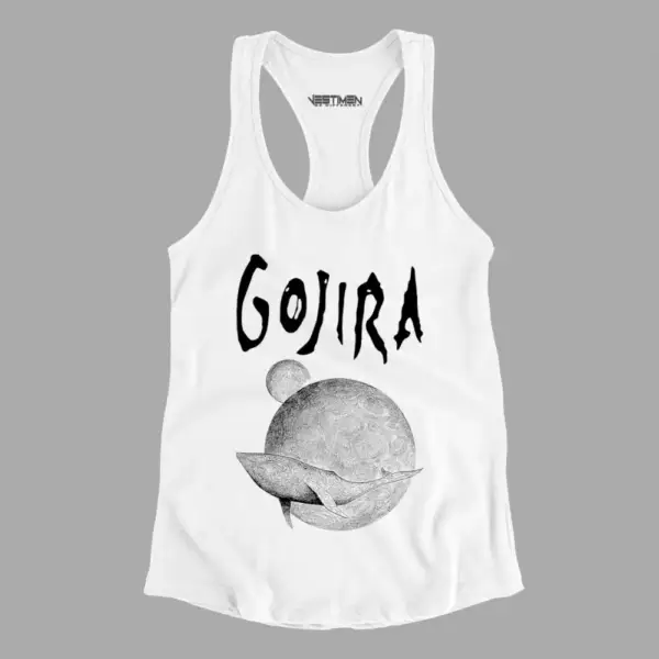 Gojira Tank Top, Gojira From Sirius to Mars White Tank Top