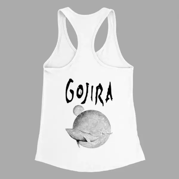 Gojira Tank Top, Gojira From Sirius to Mars White Tank Top - Image 2