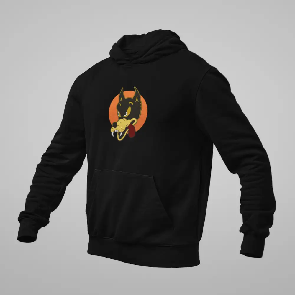 Grateful Dead Hoodie, Jerry Garcia Wolf Black Sweatshirt