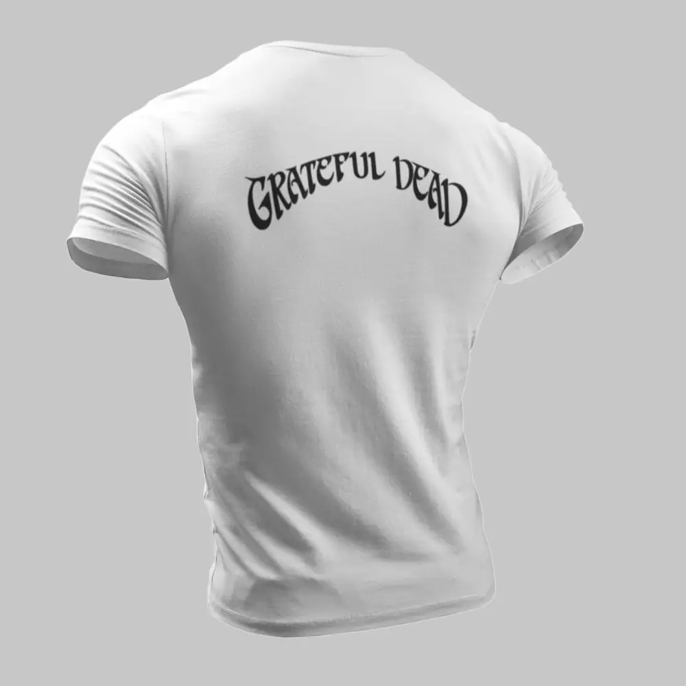 Grateful Dead T-Shirt, Grateful Dead Logo White T-Shirt - Image 2