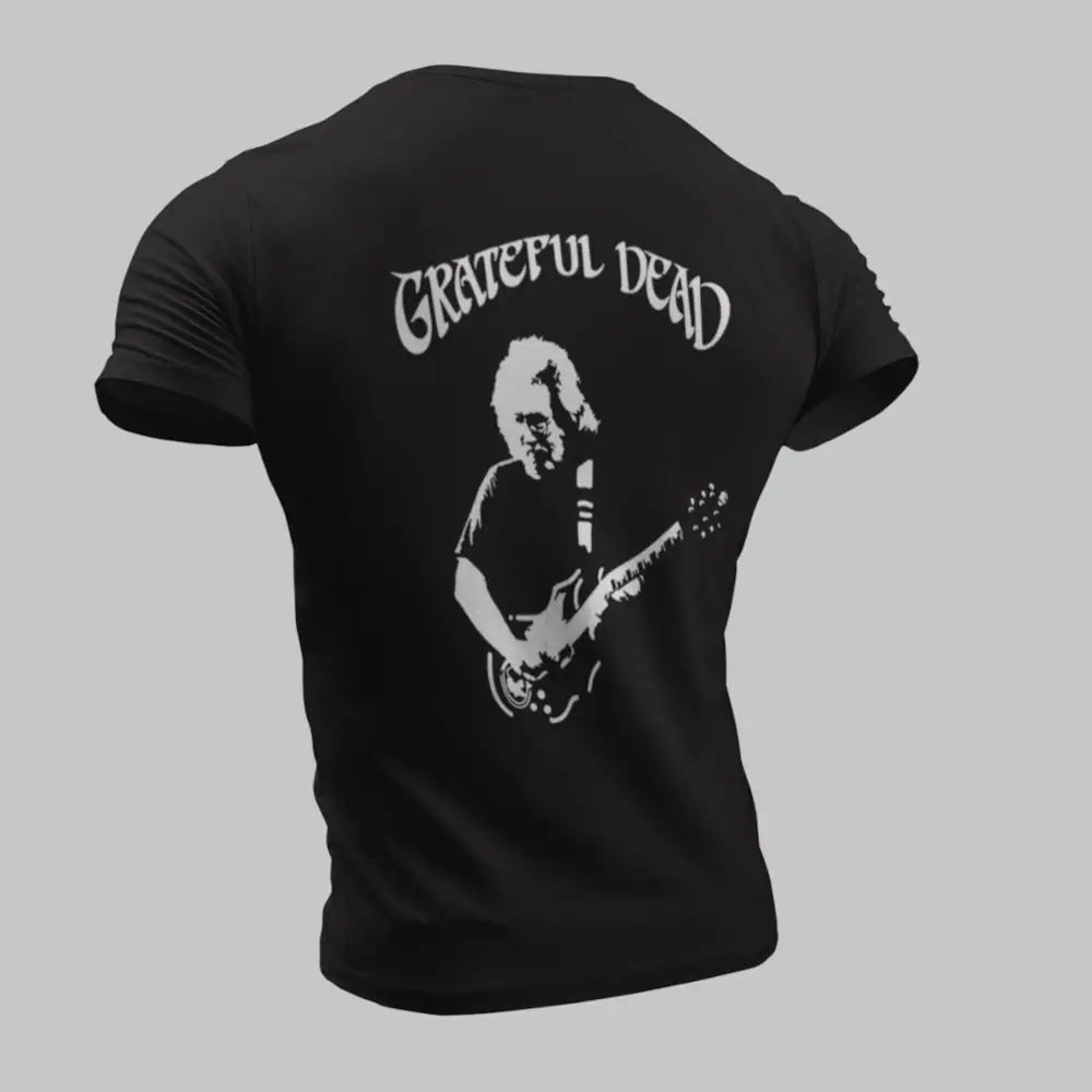 Grateful Dead T-Shirt, Jerry Garcia Artwork Black T-Shirt - Image 2
