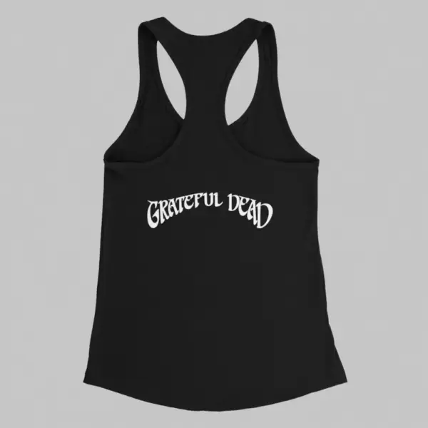 Grateful Dead Tank Top, Grateful Dead Logo Black Athlete - Image 2