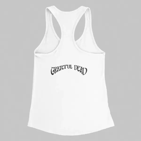 Grateful Dead Tank Top, Grateful Dead Logo White Athlete - Image 2