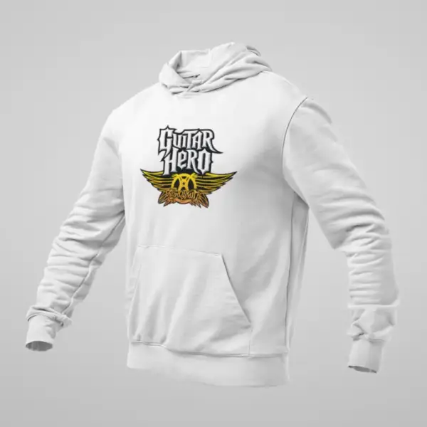 Guitar Hero Hoodie, Aerosmith Guitar Hero White Hoodie
