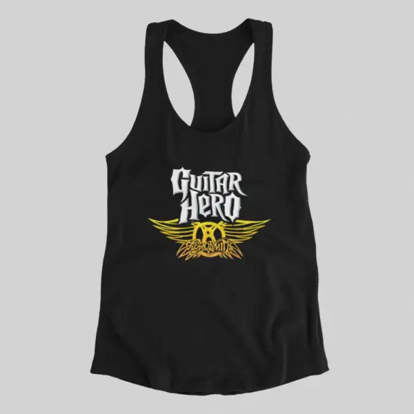 Guitar Hero Tank Top, Aerosmith Guitar Hero Black Tank Top