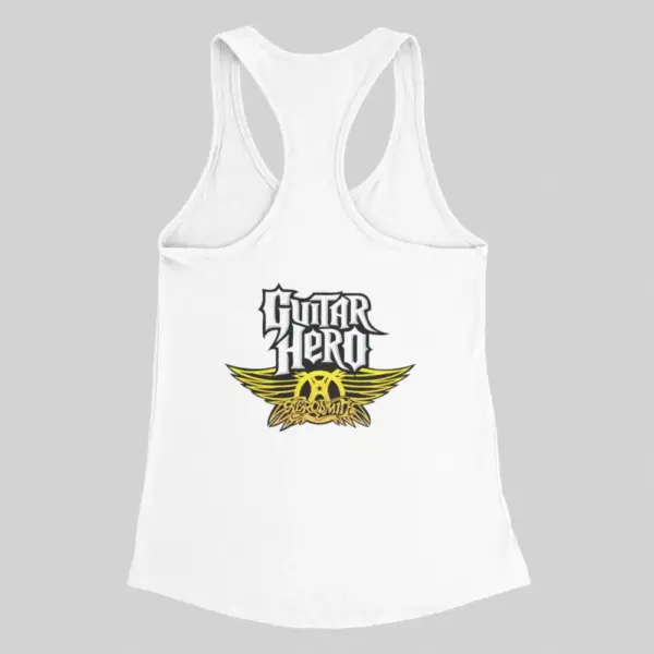 Guitar Hero Tank Top, Aerosmith Guitar Hero White Tank Top - Image 2