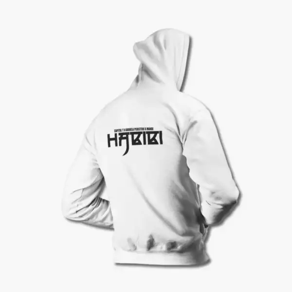 Habibi Zip Hoodie, Habibi Capital T White Zip Hoodie