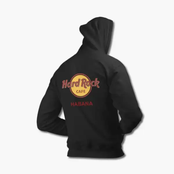 Hard Rock Cafe Hoodie, Hard Rock Cafe Habana Black Hoodie - Image 2