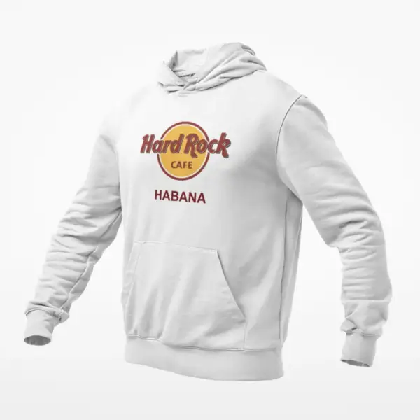 Hard Rock Cafe Hoodie, Hard Rock Cafe Habana White Hoodie