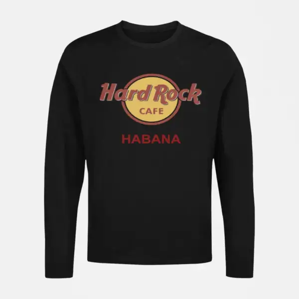Hard Rock Cafe Longsleeve T-Shirt, Hard Rock Cafe Habana Black Long Sleeve