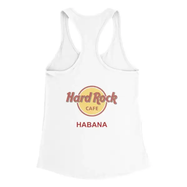 Hard Rock Cafe Tank Top, Hard Rock Cafe Habana White Tank Top - Image 2