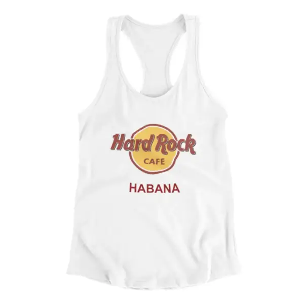 Hard Rock Cafe Tank Top, Hard Rock Cafe Habana White Tank Top