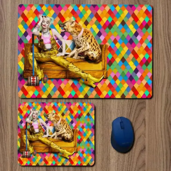 Harley Quinn Birds of Prey Mouse Pad, Harley Quinn Birds of Prey Movie Large Mousepad for Gamers