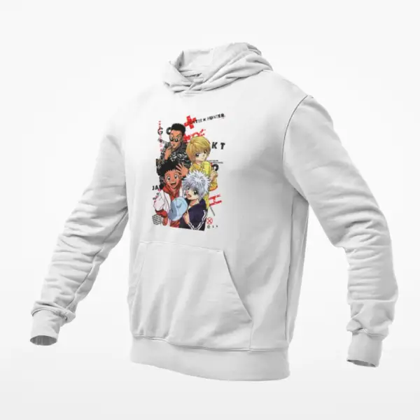 Hunter X Hunter Hoodie, Hunter X Hunter Artwork White Hoodie